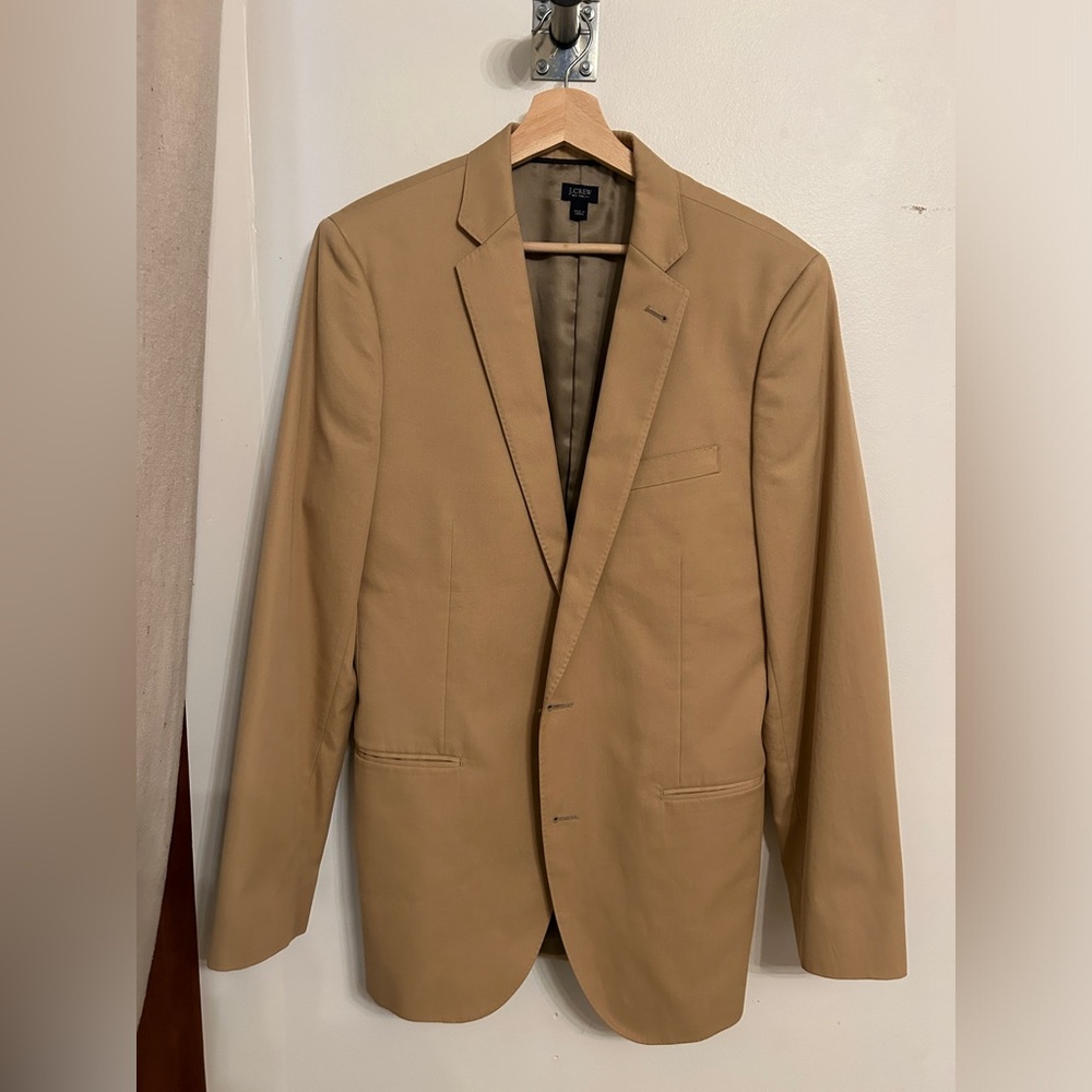 J. Crew Ludlow suit jacket, tan cotton, 40L